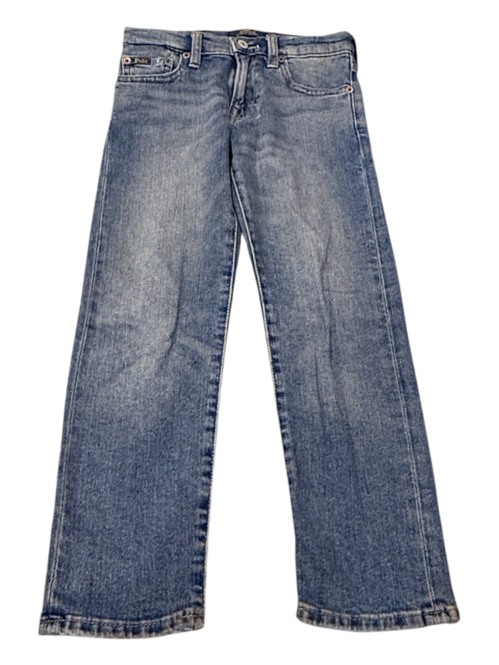 Polo Ralph Lauren Boys Straight Leg Jeans Medium Wash Adjustable Waist 5